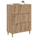 vidaXL Skuffeskap Artisan eik 66 x 34,5 x 90 cm Konstruert tre
