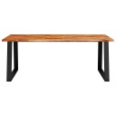  Spisebord med naturlig kant 200x90x75 cm heltre akasie 353292