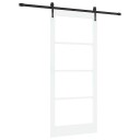 vidaXL Skyvedør med Hardware Set Hvit 93x211 cm Solid Tre Furu