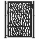 Hageport svart 105x130 cm stål spordesign