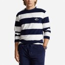 Ralph Lauren Standard Fit Monogram Terry T-Shirt - Newport Navy/white Blå S