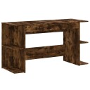  Skrivebord røkt eik 140x50x75 cm konstruert tre
