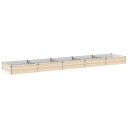 vidaXL Hevet Hagebed Elfenben 400 x 80 x 24 cm kaldvalset stål