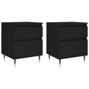  Nattbord 2 stk svart 40x35x50 cm konstruert tre 8721012110380