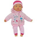Bambolina Babydukke 38cm Vinterdukke M Rosa Antrekk