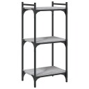  Bokhylle 3 etasjer grå sonoma 40x30x86 cm konstruert tre 8721012194120