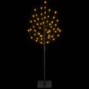 vidaXL LED juletre Svart 120 cm Stål 100 LED-lys