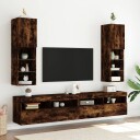 vidaXL TV-benk med LED-lys røkt eik 30,5x30x102 cm 8721012256071