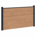 vidaXL Gjerdesett 180 x 105 cm WPC og Aluminium Brun