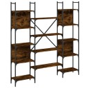  Bokhylle røkt eik 155,5x24x166,5 cm konstruert tre 8721012339118