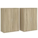  Skjenker 2 stk sonoma eik 60x31x84 cm konstruert tre