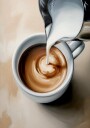 Morning Cappuccino Plakat Plakat / 40x50cm