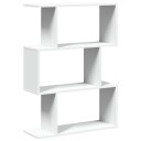 Romdeler bokhylle 3 etasjer hvit 70x24x97 cm konstruert tre