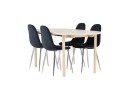Venture Home Andy Spisegruppe 180 cm Oval med 4 Polar stoler   Whitewash/Sort
