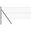 Eurogjerdet med 13 poster 0.6x50 m galvanisert stål i grå