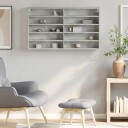  Vitrineskap betonggrå 100x15x58 cm konstruert tre