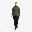 Revolutionrace Hiker Fleece Hoodie Dame Kambaba Green XL Dame Overdeler Fleece & midlayers
