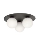 Emibig Solar taklampe 3 lys - Svart/Opal