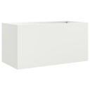 vidaXL Plantekasse hvit 62x30x29 cm stål