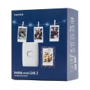 Fuji Instax mini link 2 w. LED light chain clay white