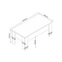 Sofabord HOME4YOU Hannes 100x50x42 cm rustikk melamin - Brun