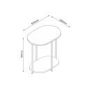 Sidebord HOME4YOU Hannes 52x35x54 cm Rustikk melamin - brun