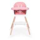 Spisestol 2-i-1 ECOTOYS Rosa