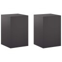 vidaXL Planteholder 2 pcs Svart 40 x 40 x 60 cm Stål
