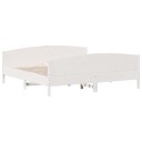 vidaXL Sengeramme med hodegavl hvit 180x200 cm heltre furu 8721012430082