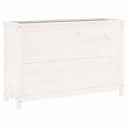 Høybed for hage hvit 119,5x40x78 cm heltre furu