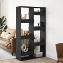 Romdeler svart 100x33x175 cm konstruert tre