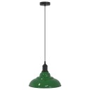  Pendellampe høydejusterbar E27 glans grønn Ø 31 cm metall