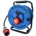 Blue Electric Kabeltrommel, 25 m, 400v / 230v, Schuko