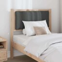  Polstret sengegavl med hodegjerde Brun 80 cm Massiv furu