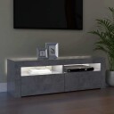 vidaXL TV-benk med LED-lys betonggrå 120x35x40 cm