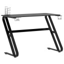 vidaXL Gamingbord med ZZ formede ben svart 110x60x75 cm