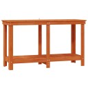  Arbeidsbenk Med Hylle Voksbrun 140x50x80cm Massiv Furu