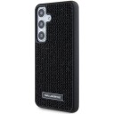 Karl Lagerfeld Mobildeksel til Samsung Galaxy S24 med Rhinestone Metall Logo - Svart