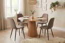 Siena spisegruppe rund 110 cm eik med 4 Nibe spisestoler - Eik