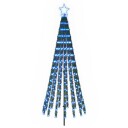 vidaXL LED juletre 180 cm 255 LED-lys Blå Stål Svart