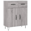 vidaXL Skjenk grå sonoma 69,5x34x90 cm konstruert tre