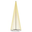 vidaXL LED juletre 385 cm 1148 LED-lys Varmhvit Jern Svart