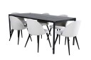 Venture Home Pelle Spisegruppe 190 cm Rektangulær med 6 Velvet stoler Beige