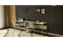 Skrivebord Namita 240 cm   Gull/Hvit