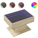  Salongbord med LED sonoma eik 70x50x45 cm konstruert tre 847534