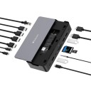Verbatim Pro - docking station - USB-C - 2 x HDMI DP - 1GbE - SSD 256 GB