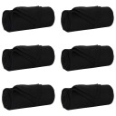 vidaXL Kastepledd 6 pcs Svart 270 x 240 cm Fleece