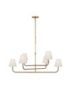 Basden Extra Large Three Tier Chandelier Brass/Natural Rattan