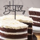 Kaketopp i Akryl Happy Birthday 