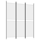  Romdeler 3 paneler hvit 150x180 cm stoff 8720287196082